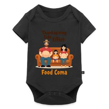 Thanksgiving Food Coma - Baby Premium short-sleeve bodysuit - black - Front
