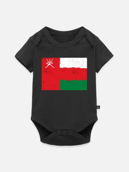 Flagge von Oman - Baby Premium Kurzarmbody - Schwarz