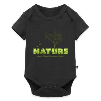 Vivid tree and nature motif for clothing - Baby Premium short-sleeve bodysuit - black - Front