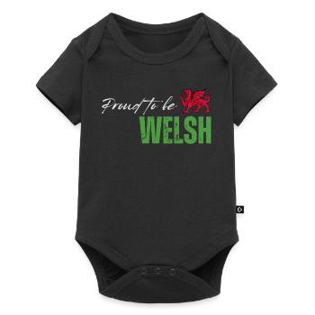 Stolzer Waliser, ich liebe Wales - Baby Premium Kurzarmbody - Schwarz - Vorne