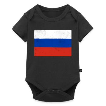 Drapeau de la Russie - Body à manches courtes Premium Bébé - noir - Devant