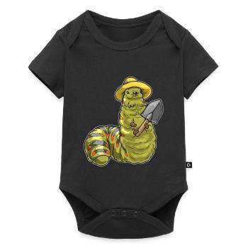 Chenille Jardinier Pelle Jardin - Body à manches courtes Premium Bébé - noir - Devant