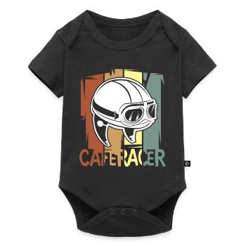Cafe Racer Helmet Design – Vintage Biker Style - Baby Premium short-sleeve bodysuit - black - Front