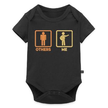 Guitarist Stick Figure - Baby Premium short-sleeve bodysuit - black - Front
