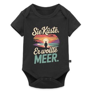 You Coast He Wanted Sea Beach Love Wave Surfer - Baby Premium short-sleeve bodysuit - black - Front