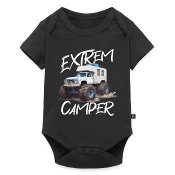 Abenteuerlicher Off-Road Camper Truck - Baby Premium Kurzarmbody - Schwarz - Vorne