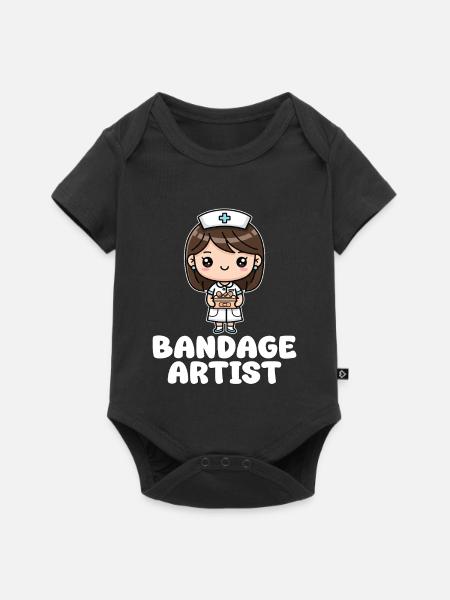BANDAGE ARTIST - KRANKENSCHWESTER GESCHENK - Baby Premium Kurzarmbody - Schwarz