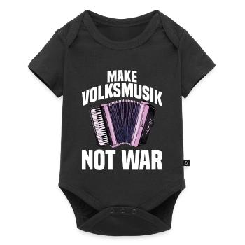 Akkordeon - Make Volksmusik not War - Baby Premium Kurzarmbody - Schwarz - Vorne