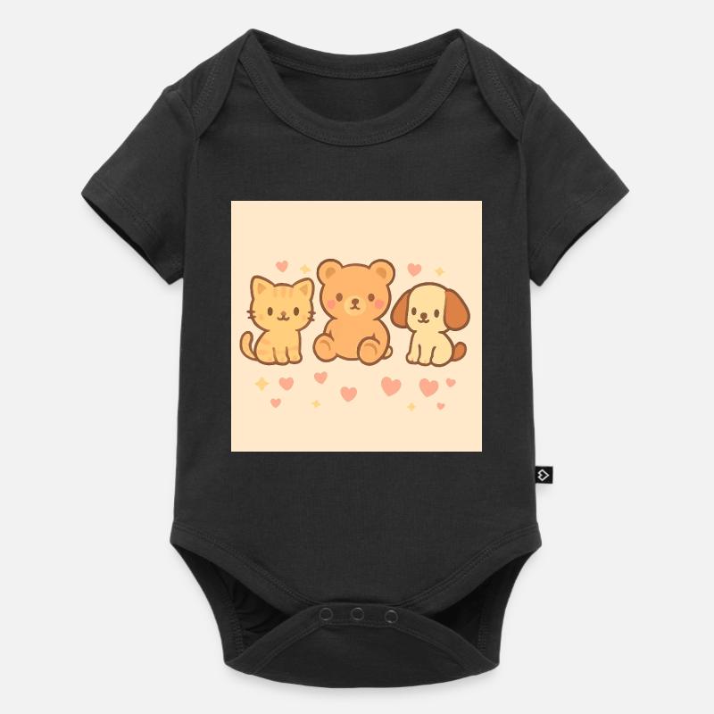 Dessin de bande dessinée mignon. - Body à manches courtes Premium Bébé - noir