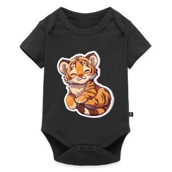 Tigre mignon - Idée cadeau amusante pour les enfants - Body à manches courtes Premium Bébé - noir - Devant