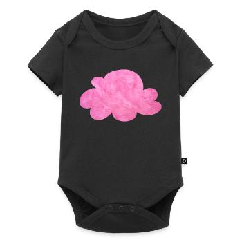 rose nuage velcro fourrure ciel câlin rose - Body à manches courtes Premium Bébé - noir - Devant