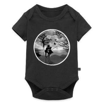 Attrape-papillons au bord du lac – d’une beauté nostalgique - Body à manches courtes Premium Bébé - noir - Devant