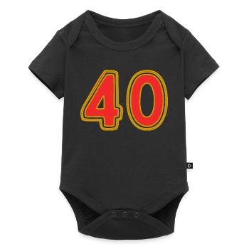 40. 40 ANS. 40e ANNIVERSAIRE. ANNIVERSAIRE 40 ANS. - Body à manches courtes Premium Bébé - noir - Devant