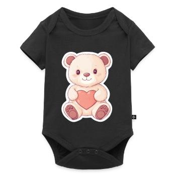 Cute Bear – Gift Idea for Forest & Animal Fans - Baby Premium short-sleeve bodysuit - black - Front
