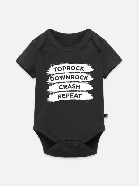 Breakdance Techniken - Baby Premium Kurzarmbody - Schwarz
