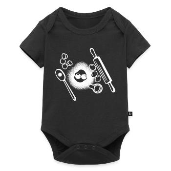 Dessin des ingrédients de cuisson - Body à manches courtes Premium Bébé - noir - Devant