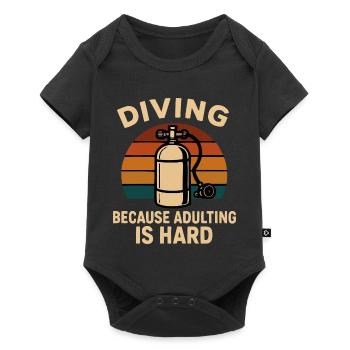 Diving Escape – When adulthood is annoying - Baby Premium short-sleeve bodysuit - black - Front