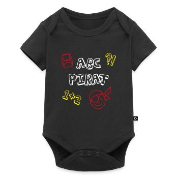 ABC Pirate School Enrollation School Comic Kids Celebration - Body à manches courtes Premium Bébé - noir - Devant
