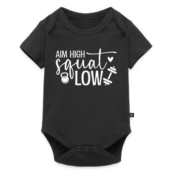 Conception de citation de fitness motivant - Body à manches courtes Premium Bébé - noir - Devant