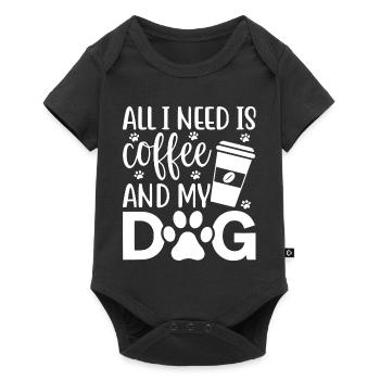 Café et chien Love Design - Body à manches courtes Premium Bébé - noir - Devant