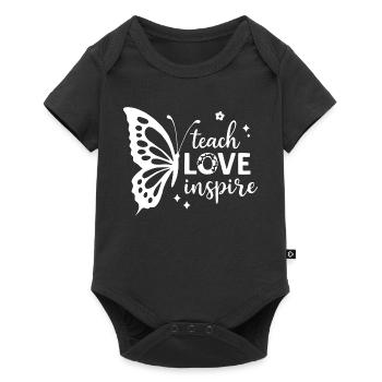 Papillon avec des mots inspirants Design - Body à manches courtes Premium Bébé - noir - Devant