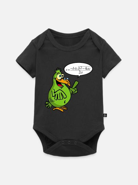 Intelligenter Vogel - Baby Premium Kurzarmbody - Schwarz