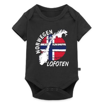Lofoten - Baby Premium Kurzarmbody - Schwarz - Vorne