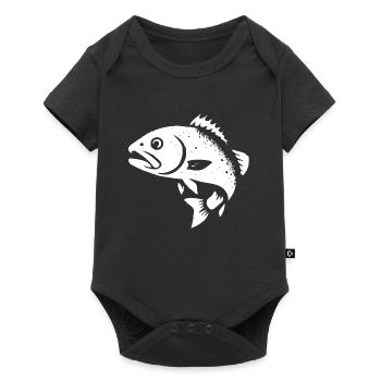Zander and perch - Baby Premium short-sleeve bodysuit - black - Front