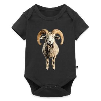 Aries mouflon Aries Wild Sheep Male Sheep - Baby Premium short-sleeve bodysuit - black - Front