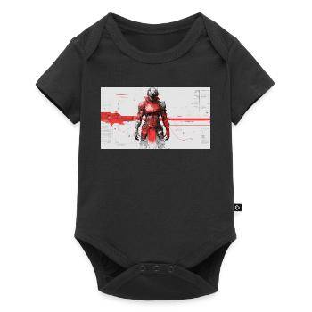 Futuristic Cyber Samurai - Baby Premium short-sleeve bodysuit - black - Front