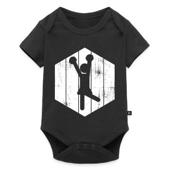 Drôle de pom-pom girl bonhomme allumette - Body à manches courtes Premium Bébé - noir - Devant
