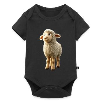 Sheep Lamb Sheep Domestic Sheep Shepherd Sweet Sheep - Baby Premium short-sleeve bodysuit - black - Front
