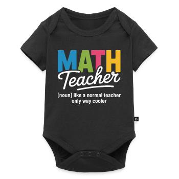 T-shirt d’illustration coloré pour professeur de mathématiques - Body à manches courtes Premium Bébé - noir - Devant