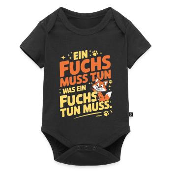 Fox saying: A fox must do what fox must do - Baby Premium short-sleeve bodysuit - black - Front