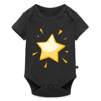 Étoile de dessin animé brillante - Conception dorée joyeuse - Body à manches courtes Premium Bébé - noir - Devant
