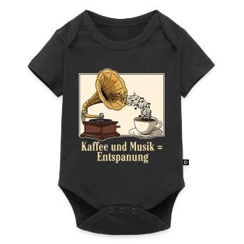 Coffee and music = relaxation - Baby Premium short-sleeve bodysuit - black - Front