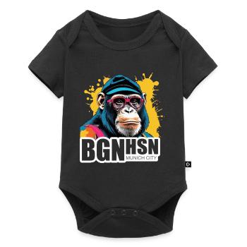 Bogenhausen - because it's your hood! - Baby Premium short-sleeve bodysuit - black - Front