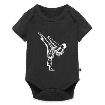 Croquis de karaté garçon - Body à manches courtes Premium Bébé - noir - Devant
