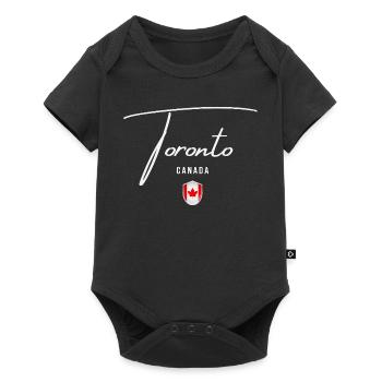 Toronto Canada, minimalist sleek design - Baby Premium short-sleeve bodysuit - black - Front