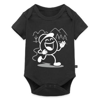 Ribbo court toute la journée en riant - Body à manches courtes Premium Bébé - noir - Devant