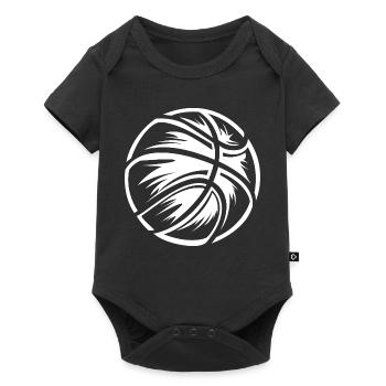 Graphique de basket-ball stylisé en noir et blanc - Body à manches courtes Premium Bébé - noir - Devant