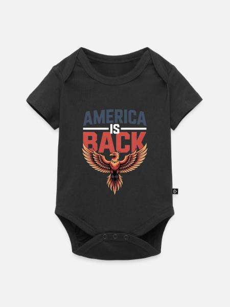 Amerika ist zurück - Baby Premium Kurzarmbody - Schwarz