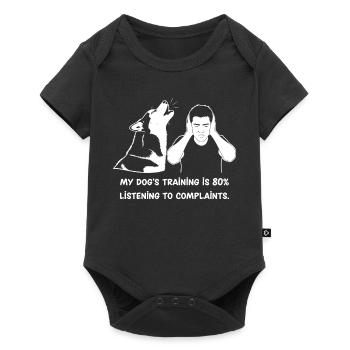 L’éducation canine, c’est être à l’écoute des plaintes - Body à manches courtes Premium Bébé - noir - Devant