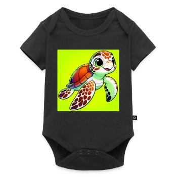 turtle - Baby Premium short-sleeve bodysuit - black - Front