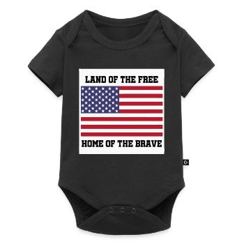 Patriotic American Flag with Bold Text - Baby Premium short-sleeve bodysuit - black - Front