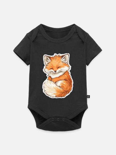 Fuchs - Baby Premium Kurzarmbody - Schwarz