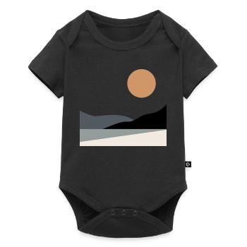 Paysage abstrait - Body à manches courtes Premium Bébé - noir - Devant