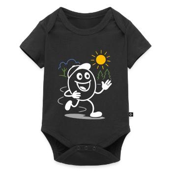Ribbo court toute la journée en riant - Body à manches courtes Premium Bébé - noir - Devant