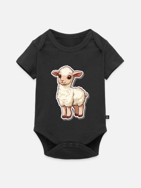 Schaf - Baby Premium Kurzarmbody - Schwarz