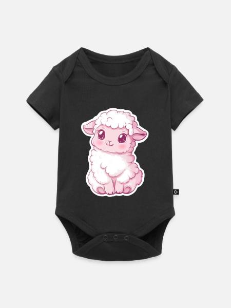 Schaf - Baby Premium Kurzarmbody - Schwarz